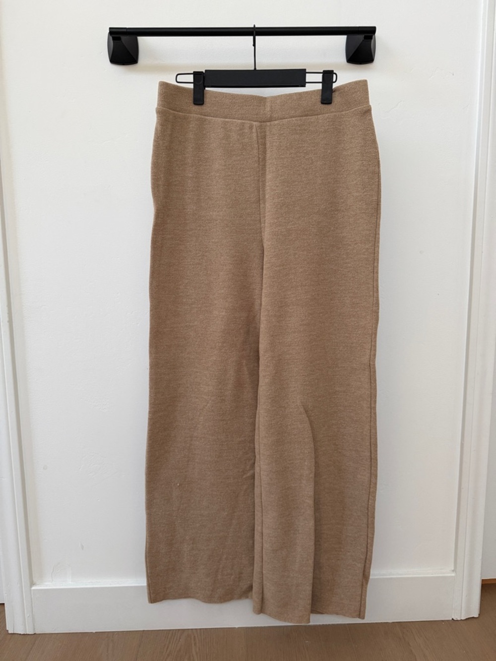 ZARA Light Camel Knit Sweater wide leg pant